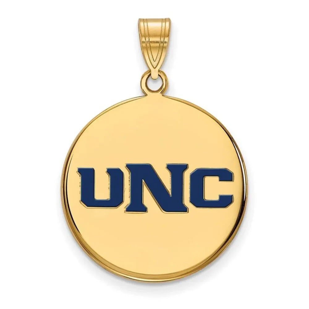 14K Gold Plated Silver U of Northern Colorado LG Enamel Disc Pendant